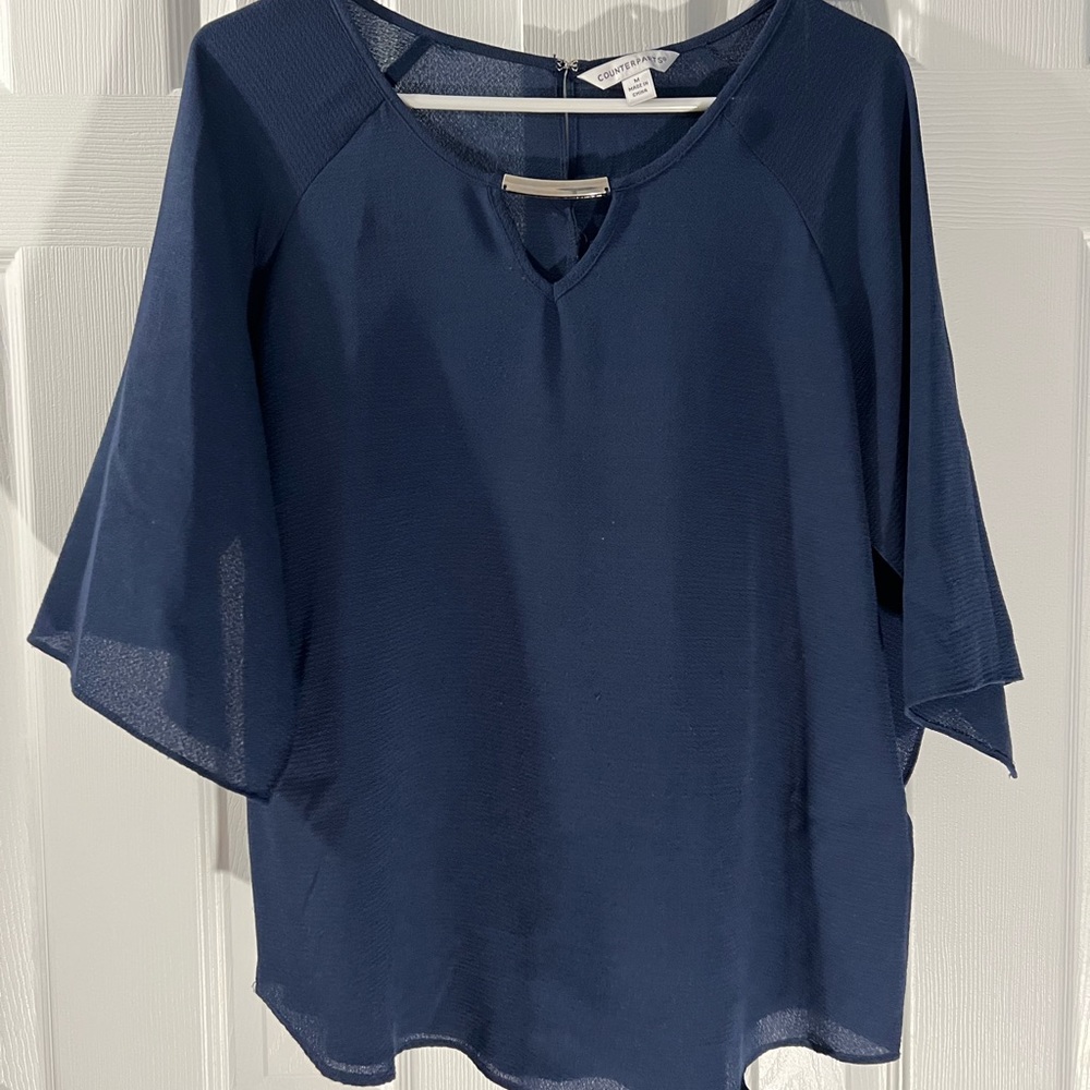 Blue Blouse with wide sleeves